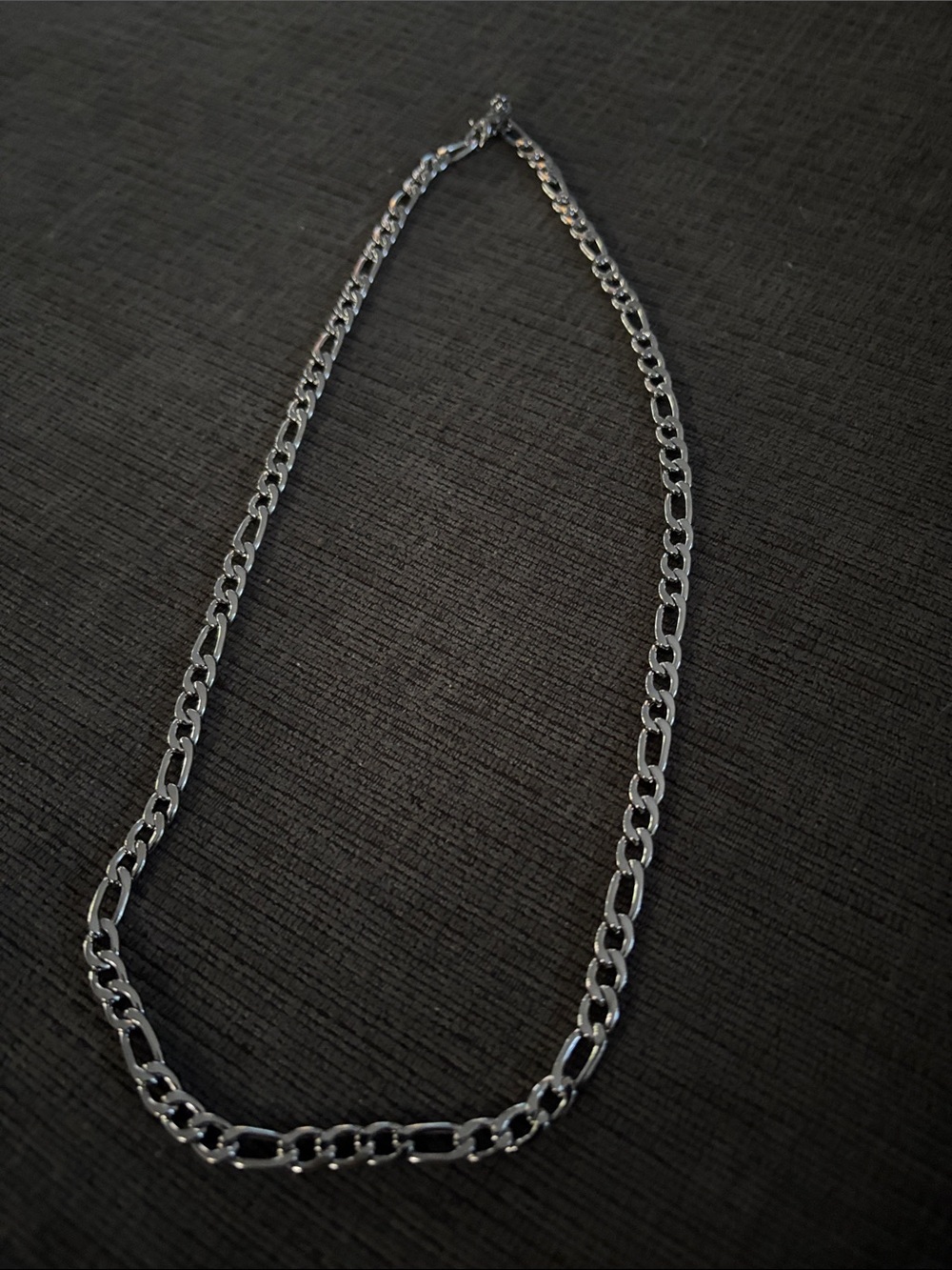 20 inch stainless steel figaro necklace